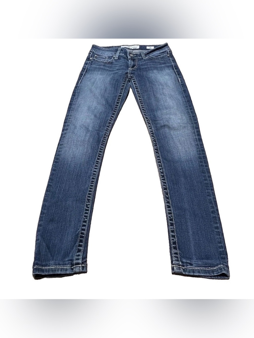 BKE Buckle Jeans Stella Low Rise Skinny Stretch Blue Denim Womens Size 26 Read